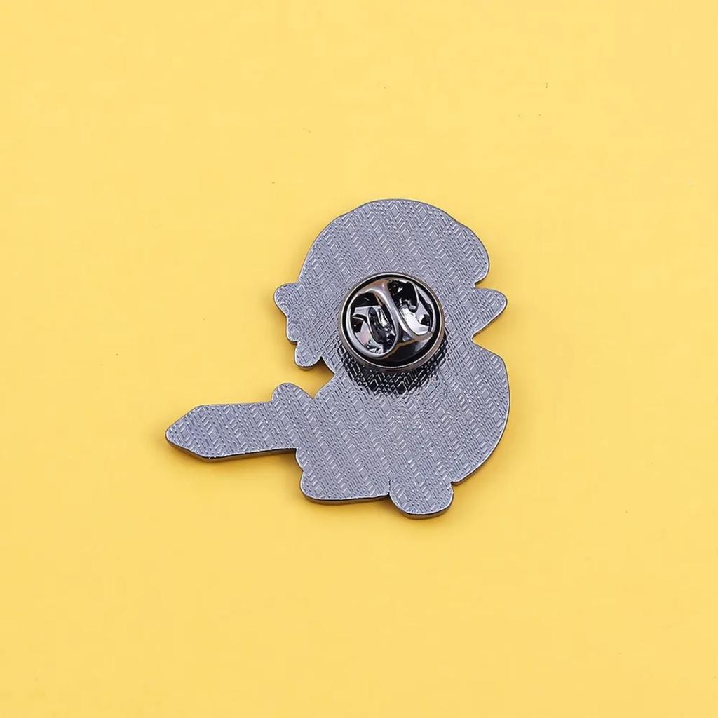 Cartoon Animal Brooch Buckle English Sentence Personality Letter Shape Paint Badge