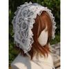 Used Lolita fashion lace bonnet white