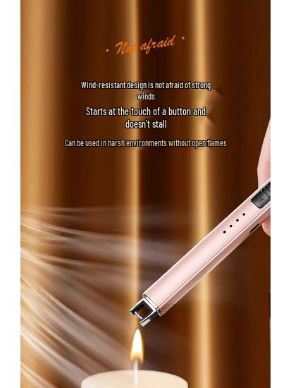 Aroma Candle Lighter: Rechargeable Electric Long-Handle Igniter for Incense & Fireworks.