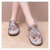Cotton Shoes, Winter Women's Ethnic Style Women's Boots, Fashion Embroidered Boots, Warm and Comfortable Boots, One-foot Pumps