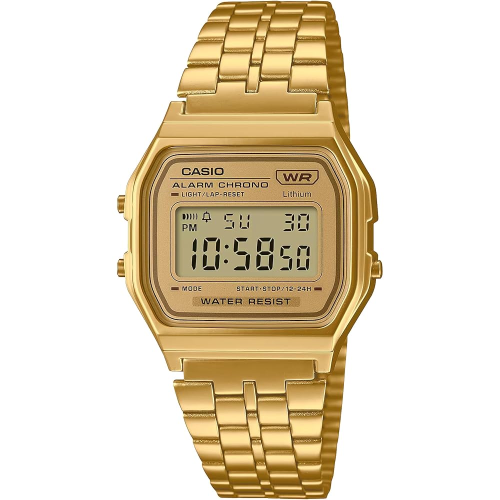Casio Vintage Series A158WETG-9A Digital Watch Gold Unisex Kids