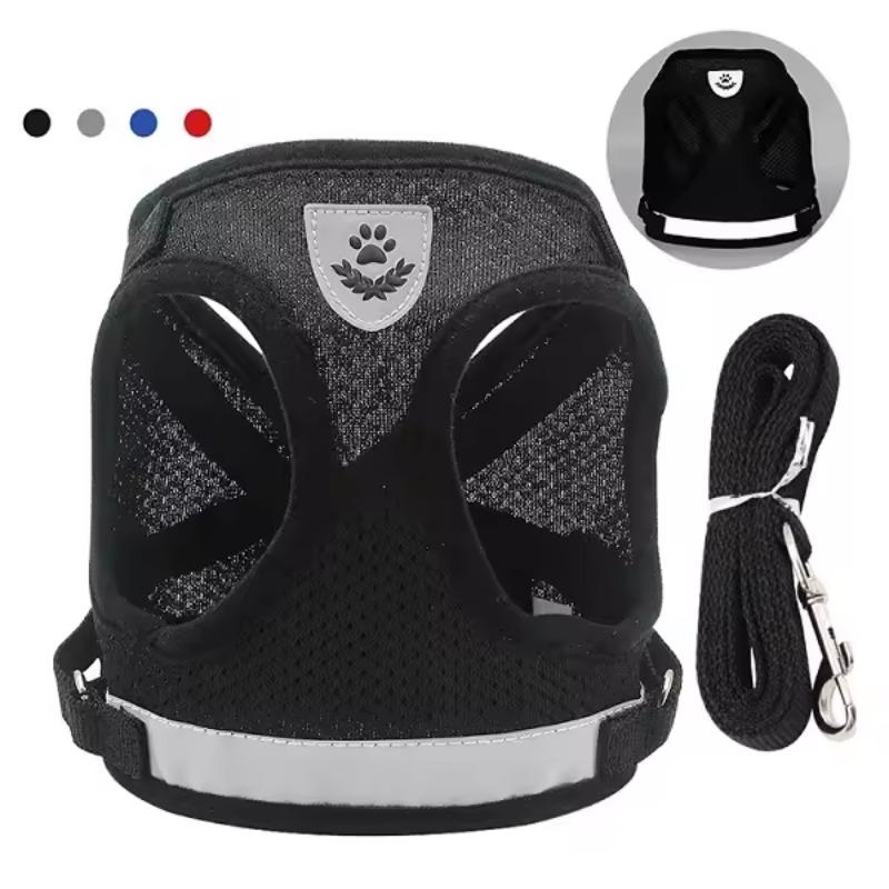 Cat Collar Vest Harness Leash for Dogs Cats Kitten Adjustable Reflective Puppy Lead Travel Walking Rope Pet Accessories Supplies