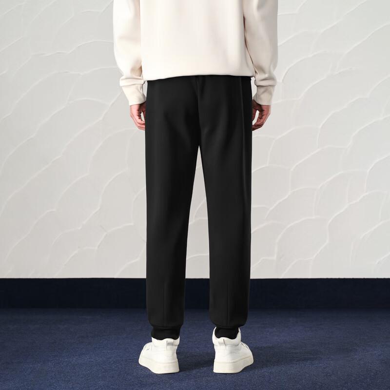 HLA Men's Winter Fleece-Lined Drawstring Joggers