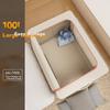 Jiabangshou Heavy-Duty Steel Frame Storage Box for Home Use, Quilt And Clothing Organizer, Wardrobe-Specific Fabric Folding Storage Box, 100L