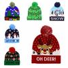 Hats Autumn and Winter Cross-border Christmas LED Lights Knitted Hats Colorful Lights Party Adult Christmas Hats Wool Hats Colorful