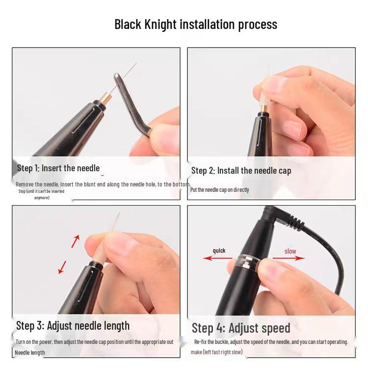 Ingenious Black Knight Microblading Machine for Eyebrows, Eyeliner, & Lips