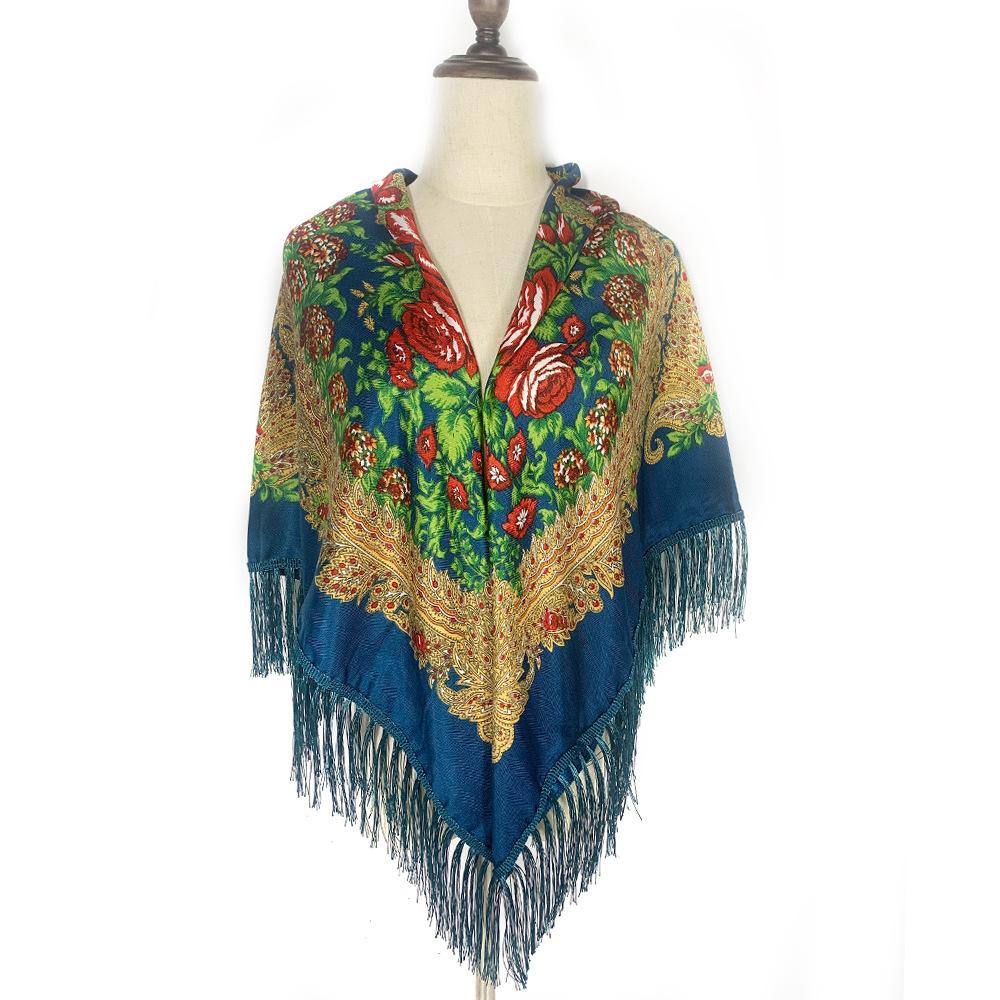 

Tassel Shawl Ethnic Style Scarf With Dual Use Of Headscarf And Autumn/winter Women s Printed Warm Large Square Scarf