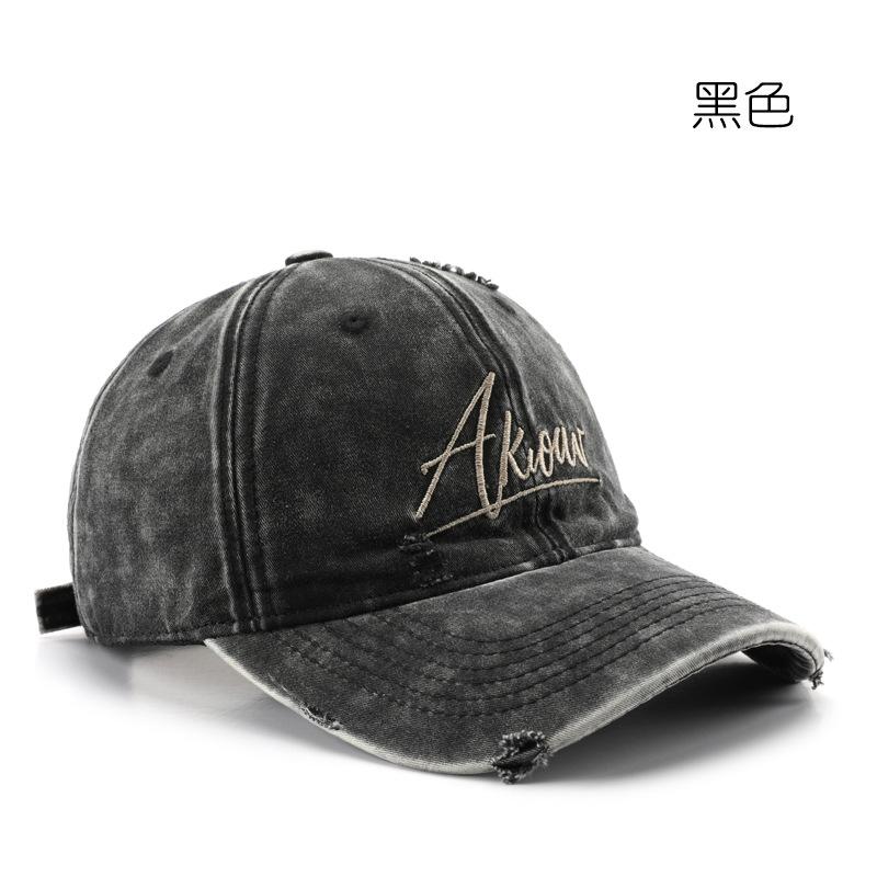 Women's hat with letter embroidery, baseball cap, outdoor men's travel sports sun hat, duckbill cap