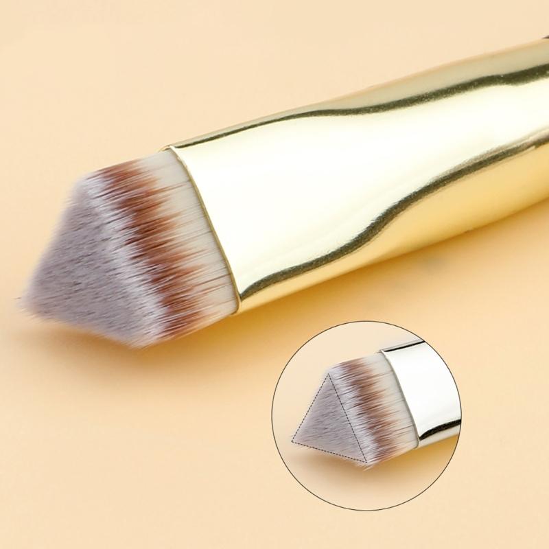 Pinceau de Maquillage Incliné pour Poudre Liquide Crème Buffing Mélange Portable Pinceau de Maquillage Visage Pinceau Correcteur Pinceau Contouring