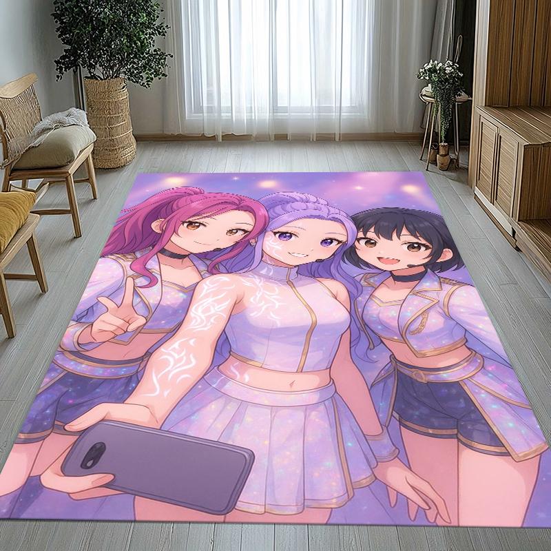 

K-Pop Demon Hunters Golden Saja Boys Living Room Non-Slip Area Rug Soft Carpet for Bedroom Playroom Sofa,Home Decor Doormat 40x60cm