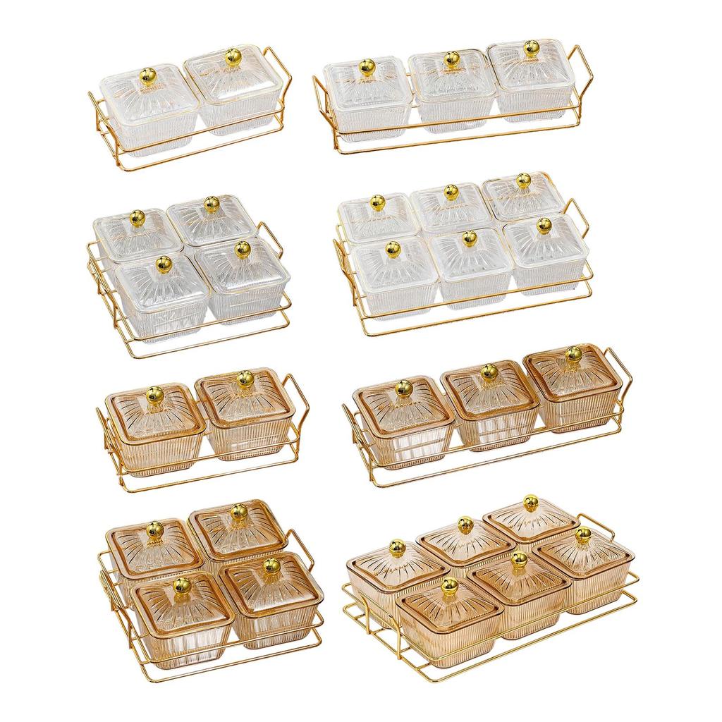 Creative Divided Serving Platter with Lid Appetizer Serving Tray Snack Dishes Food Storage Box Nuts Tray for Nuts Fruits