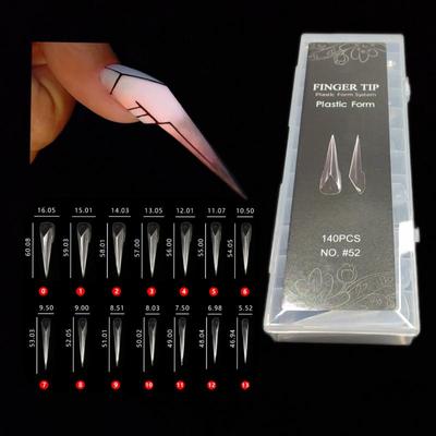 140Pcs/Box Mechanical Dragon Claw Nail Forms For Poly Extension Gel Nail Molds Nail Extension Forms For Building Gel Manicure