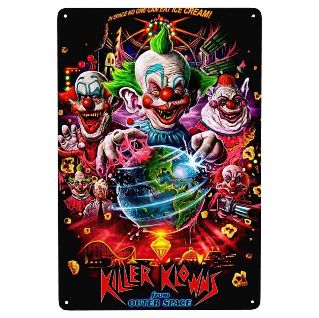 Halloween Metallschilder Killer Wanddekoration Plakette Vintage Kunst Poster Eisenmalerei für Man Cave Zuhause Café Garten Club Bar