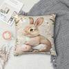 Wiosna Wielkanocne Jajka Króliczek Poszewka na Poduszkę Dekoracyjną Poliestrowa Poduszka Personalizowana Poszewka na Poduszkę Wystrój Domu
