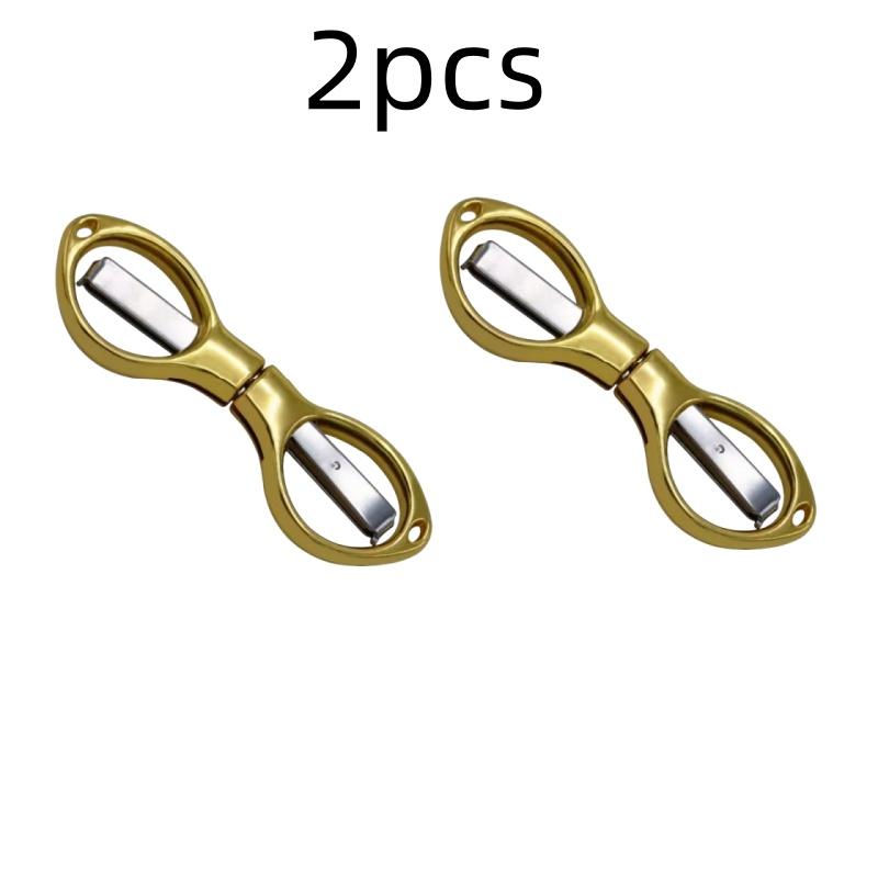 Simple Portable Folding Scissors Solid Color Glasses Shape Paper Cutters Students Handmade DIY Tools School Office Supplies