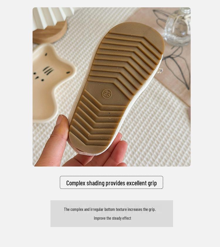 Girls' Korean Style Princess Shoes - Spring/Autumn Velvet Bowknot Flats