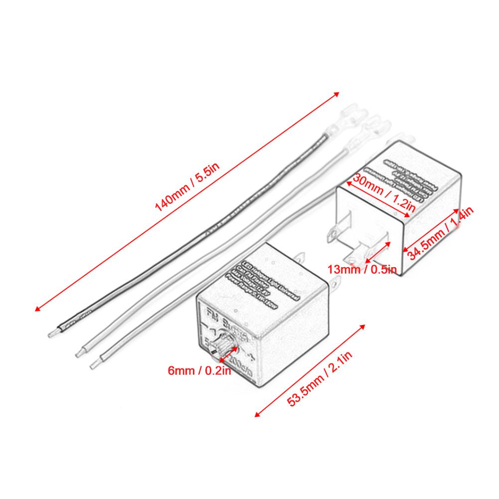 Universal 12V Motorrad Einstellbar LED Blinker Blinkerlicht Blinkrelais