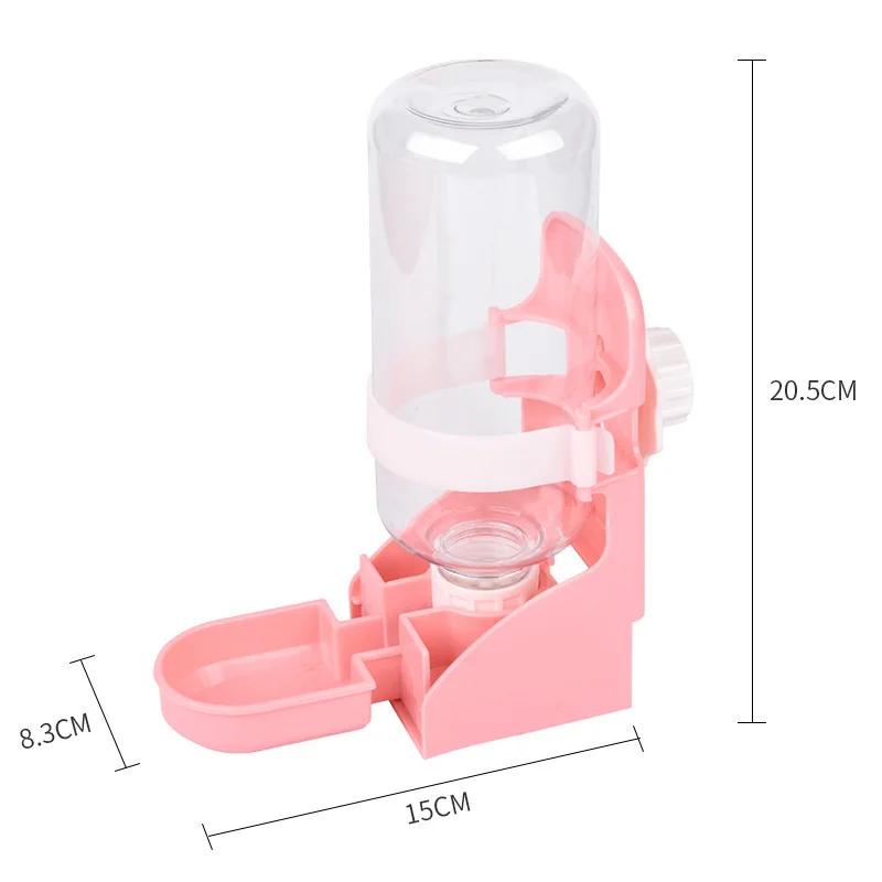 Automatischer Haustier-Wassspender Hängender Käfig Tränke für Kaninchen Katze Vögel Kleintiere 500ml