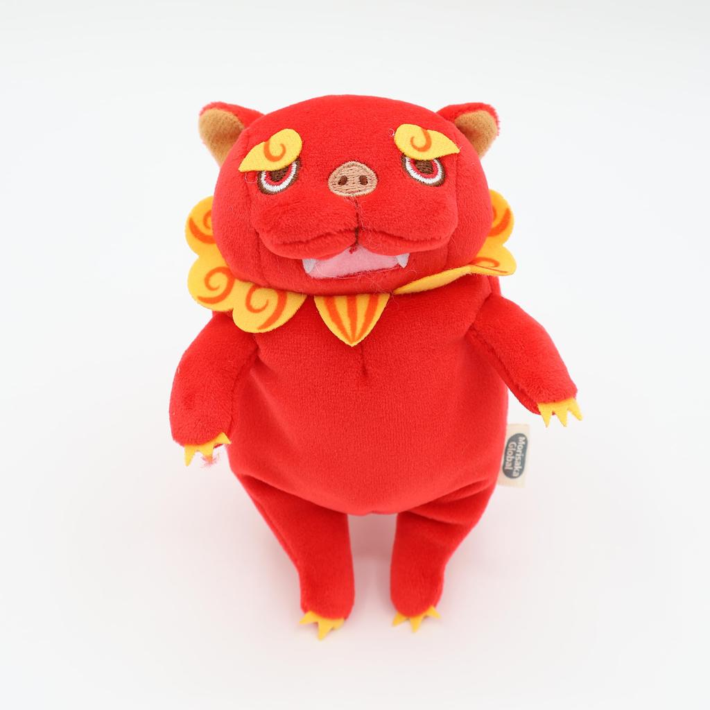 Mochi Shisa Red Plush Toy (Mini M) - Okinawa Shisa, Cute and Squishy Plush Toy, Ornament, Entrance Mascot, Okinawa Souvenir, Animal, Classic (Red,