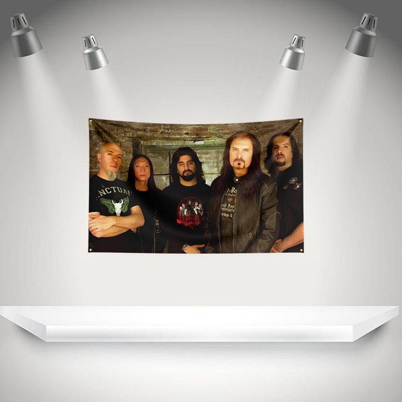 Ddream Theaters Flag Rock Music Band Banner 3x5ft With Grommets Hd Printing Tapestry Exhibition Music Band Fans Garage Decor