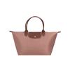 Foldable Dumpling Tote Shopping Bag Nylon Canvas Handbag Large Women Tote Tea-Pink 1626089P96