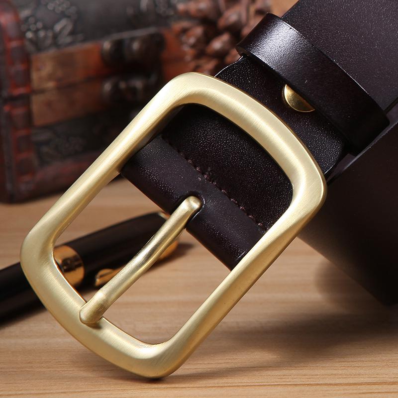 Men's Genuine Full Grain Leather Casual Antique Waist Belt