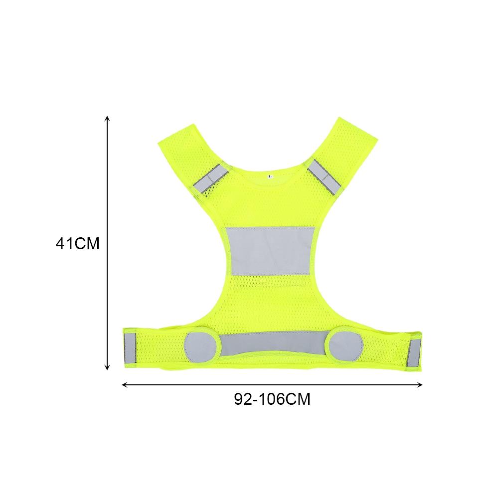 Adjustable High Visibility Reflective Safety Vest Night Running Cycling Security Clothing L
