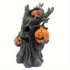 Spooky Vintage Halloween Pumpkin Tree Resin Statue Yard Figurine & Garden Orn Pumpkin Ornament Halloween Creative Decoration