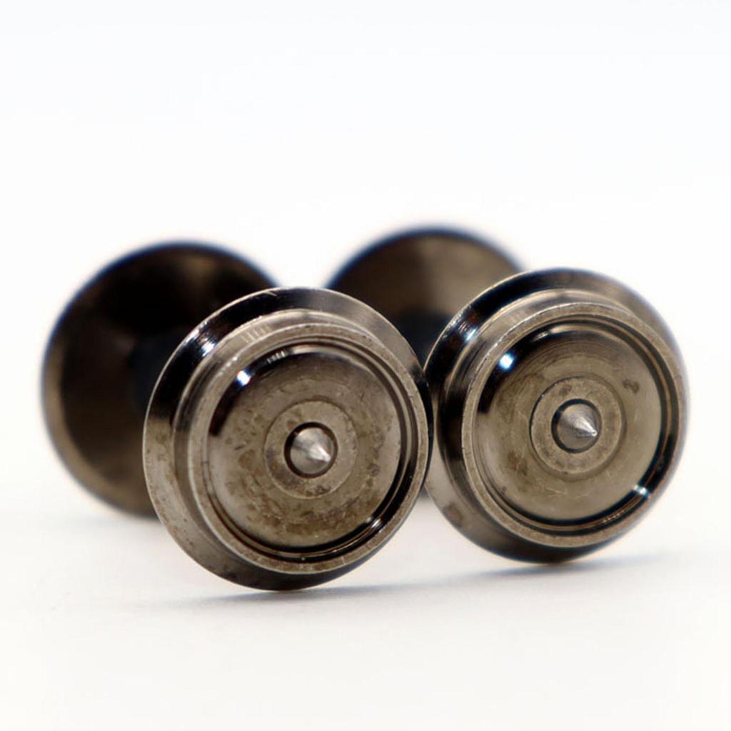 12Pcs Metal DC Wheels, Hobby Train Accessory, Modification Axles, Wheel Set for 1:87