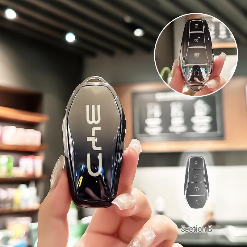 BYD Key Case for Han, Dolphin, Seagull, Mini, Yuan, Tang, Song Pro, and Qin Plus.