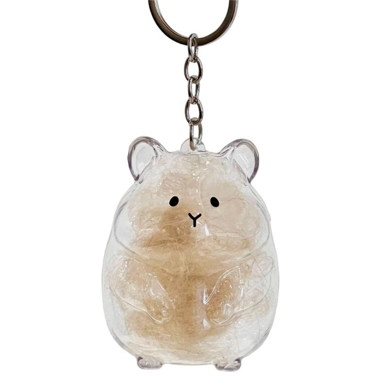 Keepsakes Keyring For Pet Owners Hamster Hair Collector Bottle Acrylic Designs Safely Preserves Memories