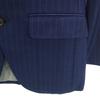 DORMEUIL Wollgestreifte maßgeschneiderte Jacke Marineblau Herren Gebraucht