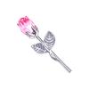 Silberstab, rosa Blume, Kristallrose, europäisches kreatives Hochzeitsgeschenk, kleines Geschenk, Hausgarten, festliche Party-Vorräte