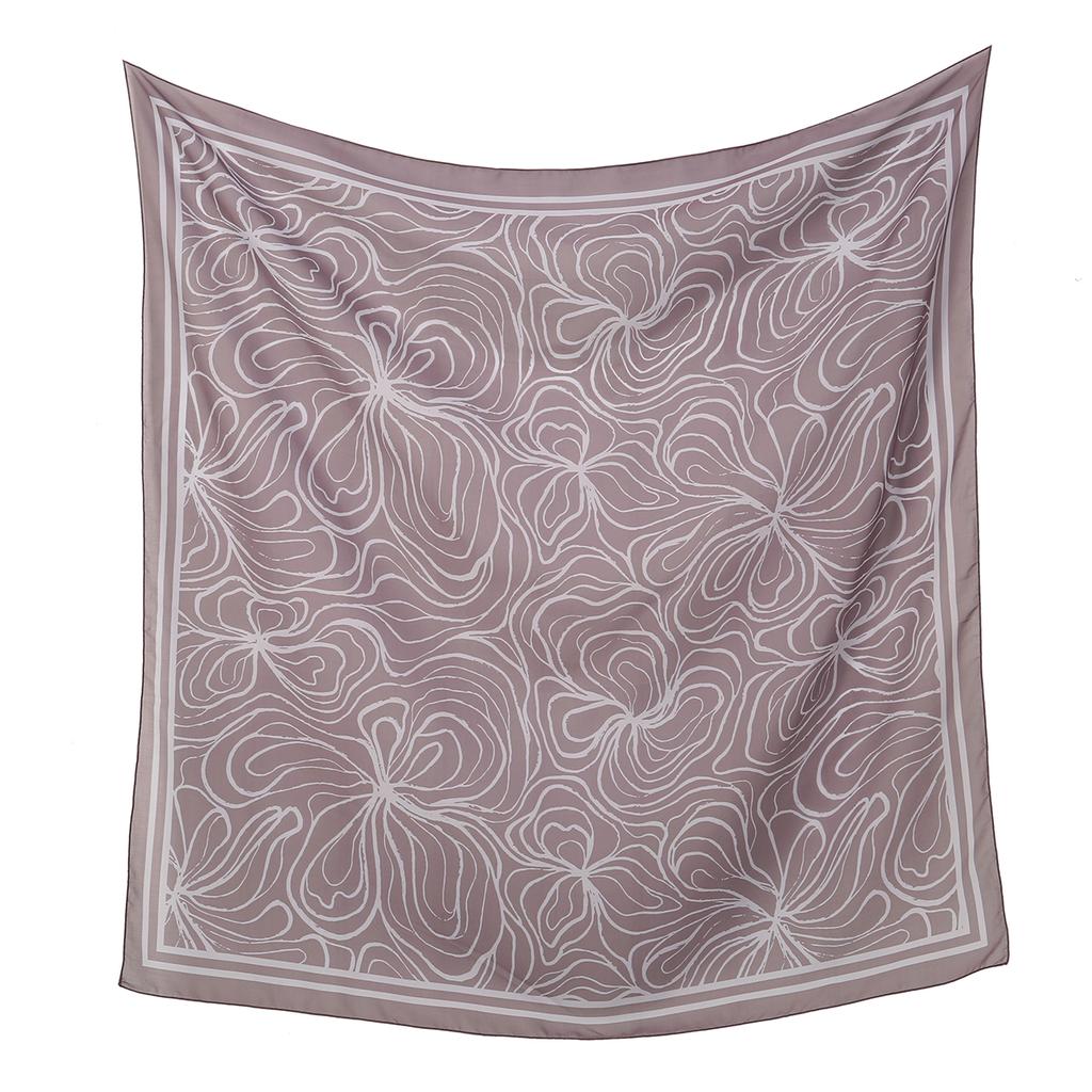 Nuovo foulard quadrato 110 con stampa floreale per donna, hijab musulamani, scialle, fazzoletto, foulard, fascia per capelli, bandana, fasce per capelli