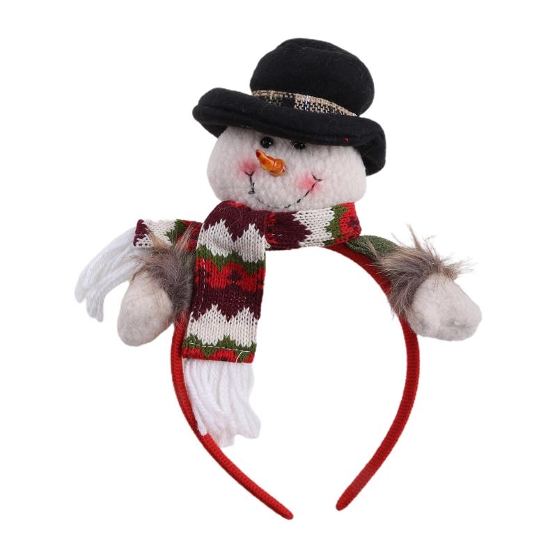 Xmas Santa Claus Hair Hoop Gingerbread Man Headband Snowman Hairband Holiday Party Headbands Christmas Photo Props