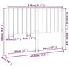 VidaXL Headboard Black 145.5x4x100 Cm Solid Pine Wood 818874