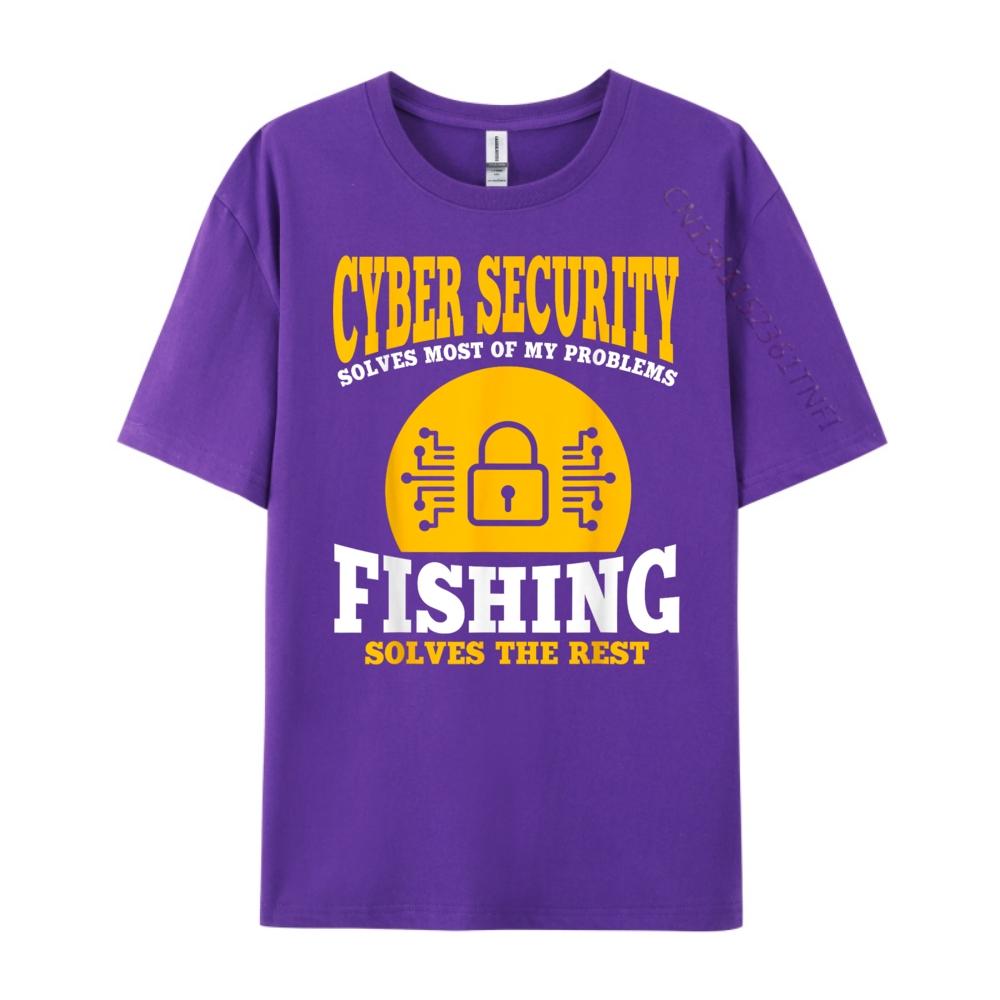 Funny Cyber Security Fisherman Outfit Computer Science Street Wear T Shirt Funny T Shirts Halloween