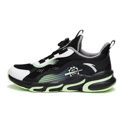 Kinder Bequeme Leichte Rutschfeste Stoßdämpfende Abriebfeste Low-Top Laufschuhe Kinder Laufschuhe Schwarz Weiß Grün A312325582-3