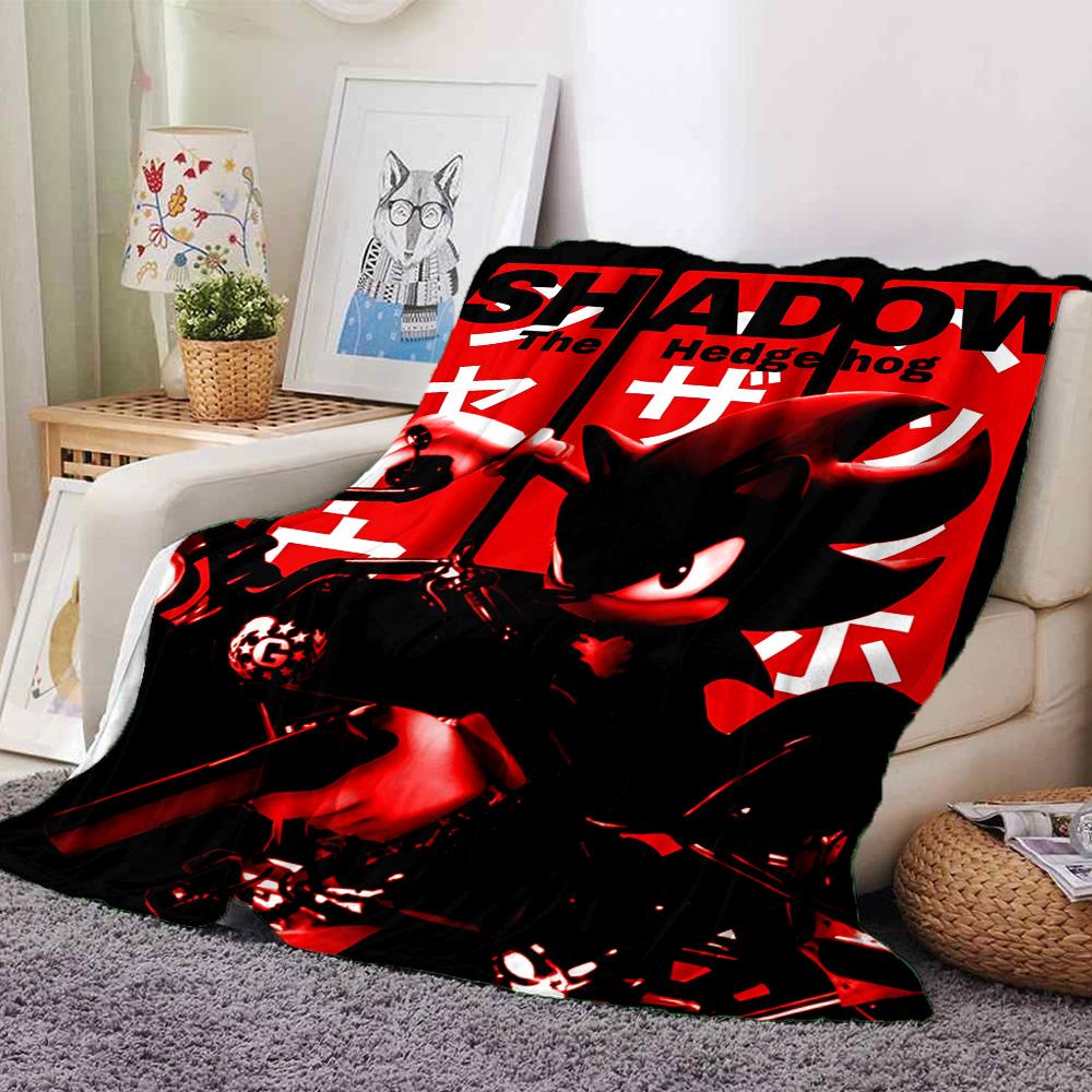 1pc Sonic Hedgehog Adventure Flannel Blanket for Super Soft Cute Comfort Blanket for Travel Bedding Couch Sofa Blanket Y73029