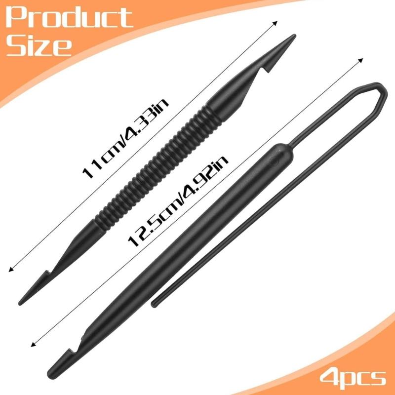 Pack Of 4 Double Hook Braiding Tools With Food Grade Material For Quick Hair Styling And Sectioning