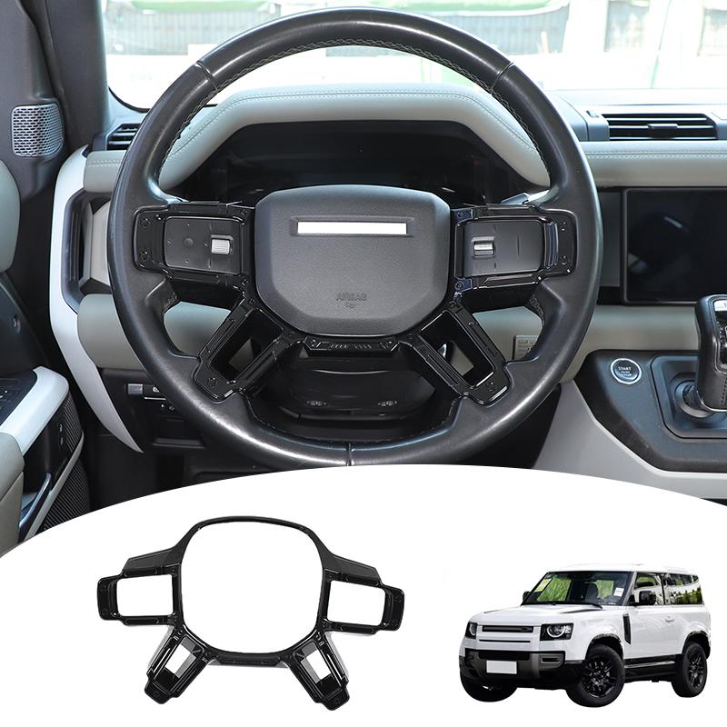 Car Steering Wheel Decoration Cover Trim Frame Sticker For Land Rover Defender 90 110 130 2020-2025 Interior Accessories