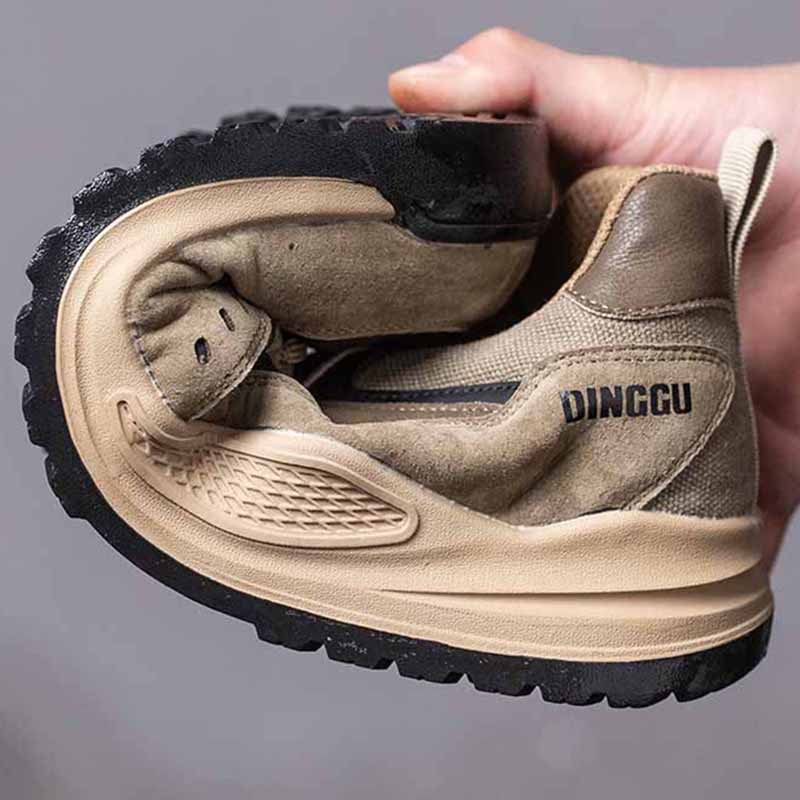 Oulylan Safety Shoes Men's Work Safety Boots Plastic Toe Lightweight Working Sneakers Anti-stab Anti-smash Work Boots Men