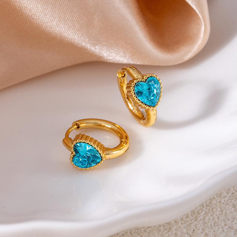 Hochwertige Edelstahl-Sternohrringe mit Vintage-Smaragd- und Zirkonkristallen