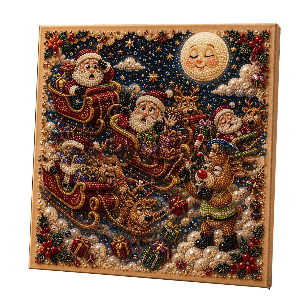 Christmas DIY Kit - Creative Painting Supplies with Pearls for Holiday Decorations