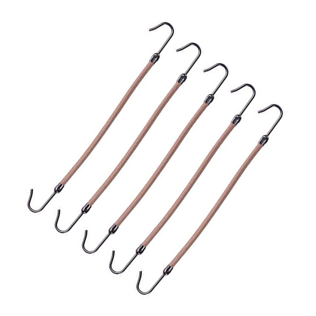 

5 штук Эластичная резинка для волос с крючком для укладки в хвост, Легкий шнур для волос, Устойчивый к растяжению, Красивый головной убор, Резинки-банджи абрикосовый