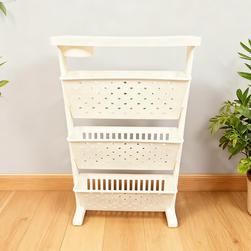 Minimalist Floor-Standing Kitchen Rack: Versatile Storage for Snacks, Produce, and More