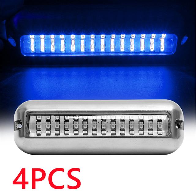 4PCS Underwater Light Speedboat Boat Lights 42 LED Navigation Lighting Boat Marine Transom Light RVS Yacht Accessories