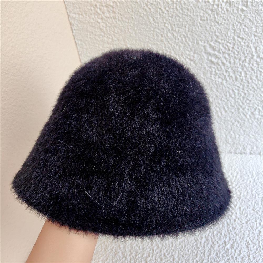 

Элегантные шерстяные панамы для женщин — однотонные, ветрозащитные и теплые шапки-ушанки с завязкой на шнурке, идеально подходят для осени/зимы, в корейском стиле чёрный