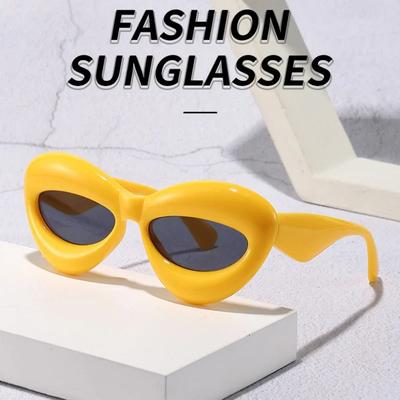 Retro Candy Color Women Luxury Sunglasses Fashion Brand Designer Unique Wide Legs Men Punk Trending Sun Glasses UV400