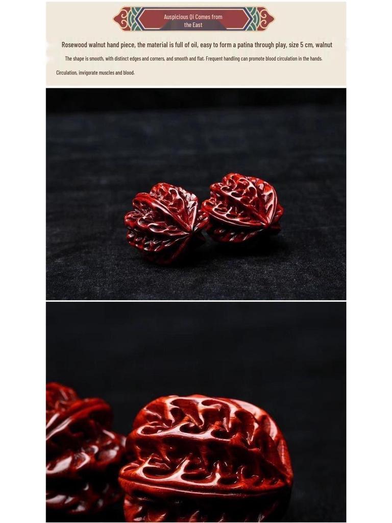 Kleines Blatt Rotes Sandelholz Handlicher Fitnessball - Nussbaumholz für Erwachsene